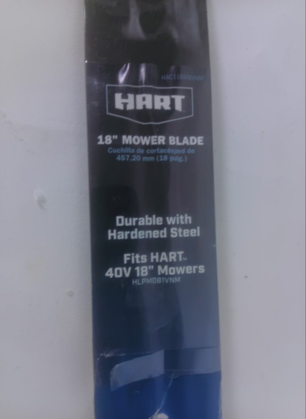 18" Mower Blade – Black and Blue